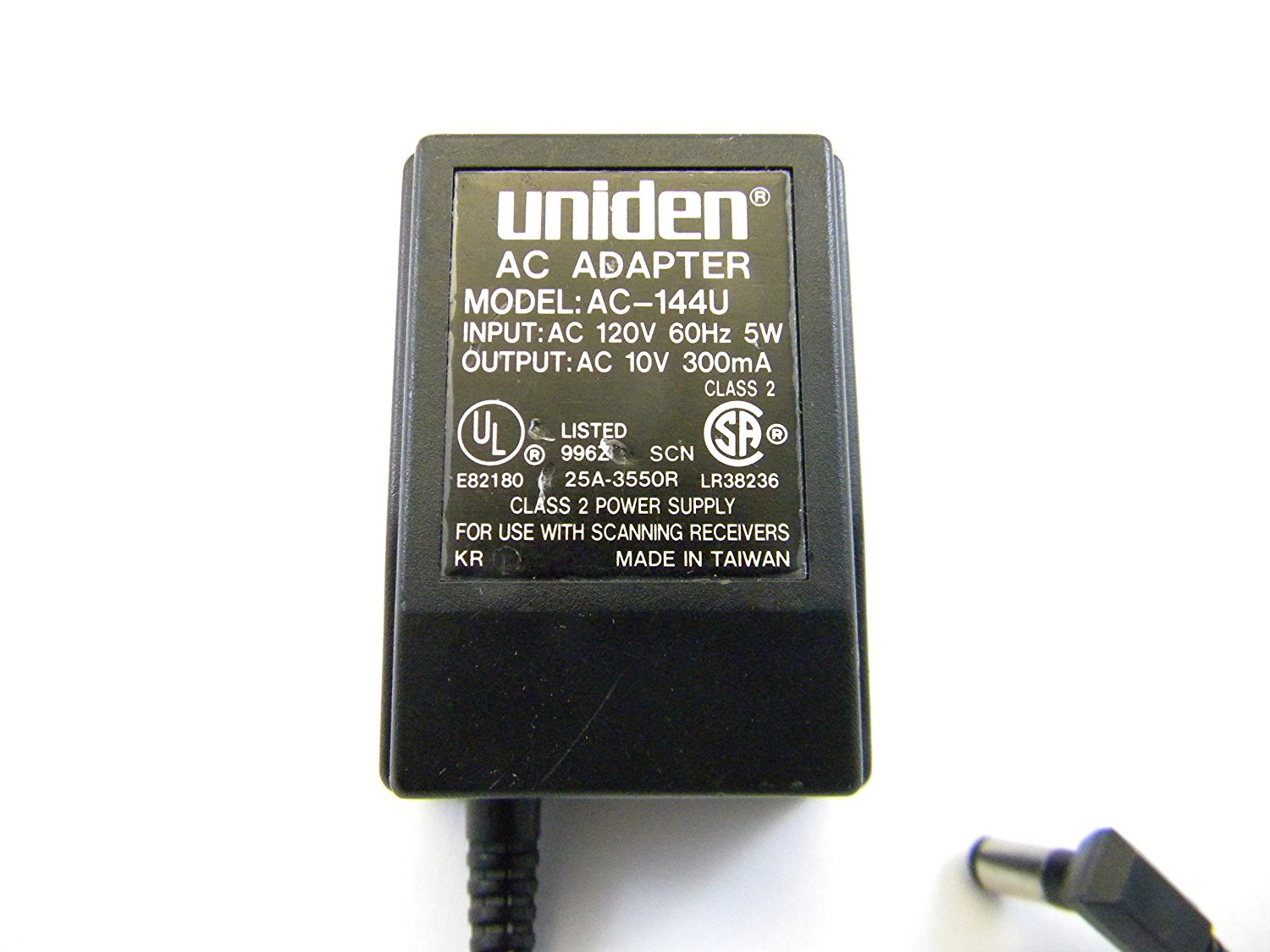 NEW AC-AC Adapter Uniden ZAC144U ADAPTER 10VAC 300mA RIGHT ANGLE 2.1MM POWER PLUG